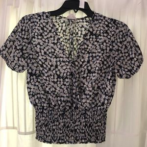 Floral V-Neck Blouse